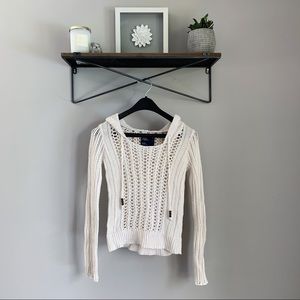 AE // Open Stitch Hooded Sweater